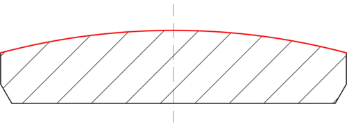 Pie contre-pivot bombée – cabochon (CPB)